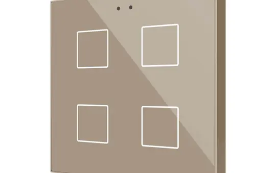 ZENNIO ZVIFR4C KNX-Tastsensor Flat RGB 4-fach | champagner