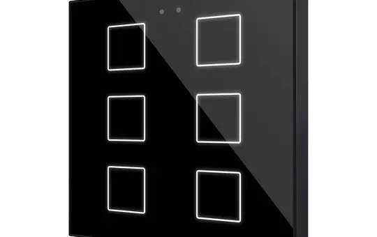 ZENNIO ZVIFR6A KNX-Tastsensor Flat RGB 6-fach | schwarz