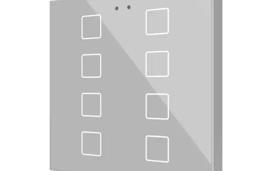 ZENNIO ZVIFR8S KNX-Tastsensor Flat RGB 8-fach | silber