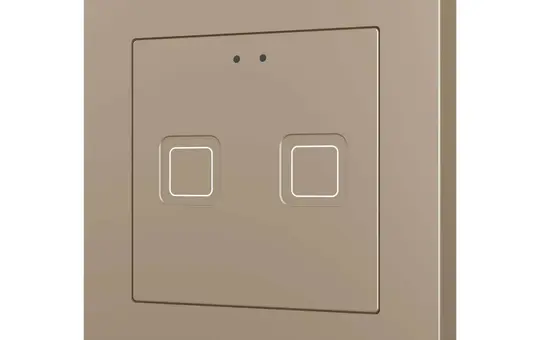 ZENNIO ZVITR55X2C KNX-Tastsensor Tecla 55 RGB 2-fach | champagner