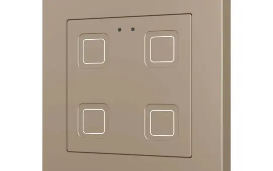 ZENNIO ZVITR55X4C KNX-Tastsensor Tecla 55 RGB 4-fach | champagner