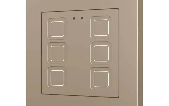 ZENNIO ZVITR55X6C KNX-Tastsensor Tecla 55 RGB 6-fach | champagner