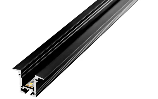 BARTHELME 62399501_9005 Aluminiumprofil BARdolino T tiefschwarz | 1 m