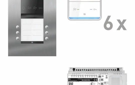 TCS PAUF062/005 Audio-Set Außenstation PES PRO 6 WE, 6 Tasten, 6 Freispr. ISW6010