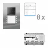 TCS PAUF082/005 Audio-Set Außenstation PES PRO 8 WE, 8 Tasten 2-spaltig, 8 Freispr. ISW6010