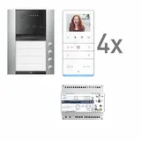 TCS PVAF041/001 Video-Set Außenstation AP PES PRO 2-Draht 4 WE, 4 Tasten, 4 Freispr. IVW6511