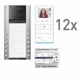 TCS PVAF122/001 Video-Set Außenstation AP PES PRO 2-Draht 12 WE, 12 Tasten 2-spaltig, 12 Freispr. IVW6511