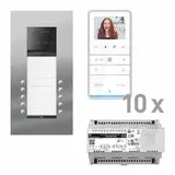 TCS PVUF102/001 Video-Set Außenstation UP PES PRO TCS:BUS 10 WE, 10 Tasten 2-spaltig, 10 Freispr. IVW6511