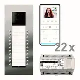 TCS PVUF222/001 Video-Set Außenstation UP PES PRO TCS:BUS 22 WE, 22 Tasten 2-spaltig, 22 Freispr. IVW6511