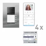 TCS PVUF041/002 Video-Set Außenstation UP PES PRO 2-Draht 4 WE, 4 Tasten, 4 Freispr. IVW6511