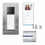 TCS PVUF162/002 Video-Set Außenstation UP PES PRO 2-Draht 16 WE, 16 Tasten 2-spaltig, 16 Freispr. IVW6511