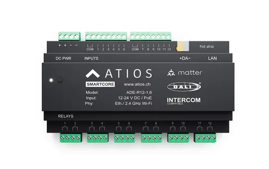 ATIOS ADE-R12 SmartCore 12 Eingänge, 12 Ausgänge, DALI-2, POE