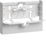 HAGER SL20080M9016 Geräteträger für Sockelleistenkanal Montageschuh für Wandmontage | verkehrsweiß | 20x80 mm
