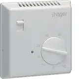 HAGER EK051 Raumthermostat Bimetall mit Schließer, Ein/Aus-Schalter | weiß