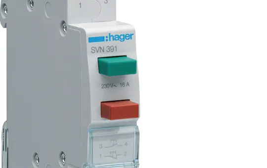 HAGER SVN391 Doppeltaster 16 A 1 Schließer + 1 Öffner