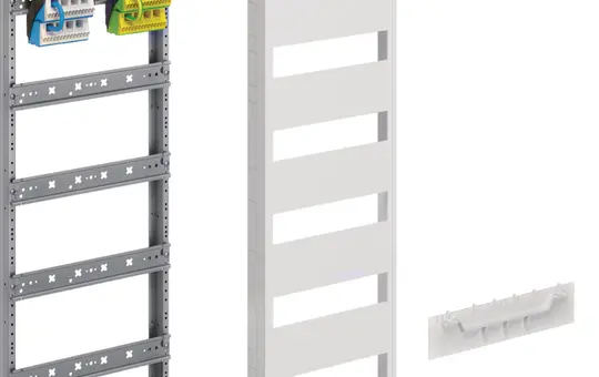 HAGER ZU15XS Einbausatz Verteilerfeld universZ 5-reihig, 1-feldig, PE/N senkrecht | 750 mm