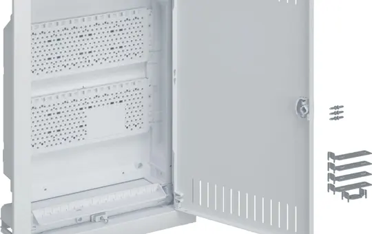 HAGER VU24NWB Kleinverteiler Volta Multimedia Unterputz 2-reihig, 2 Montageplatten, ohne Zubehör