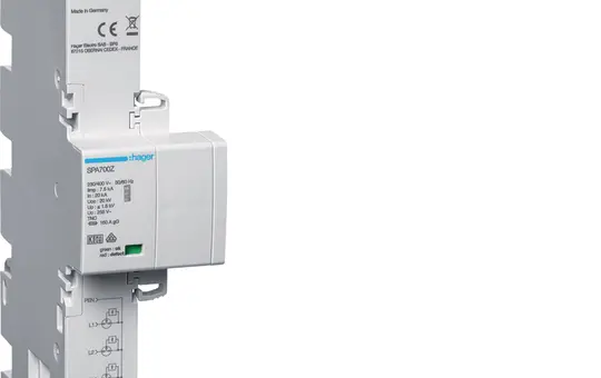 HAGER SPA700Z Kombi-Ableiter T1+T2+T3 3-polig, 7,5 kA, TNC