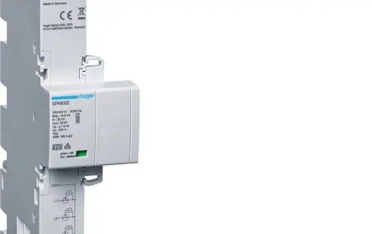 HAGER SPA800Z Kombi-Ableiter T1+T2+T3 3-polig, 12,5 kA, TNC