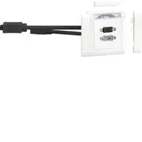 HAGER GMSET049016 tehalit Multimedia-Anschlussset VGA + HDMI, frontrastend | verkehrsweiß