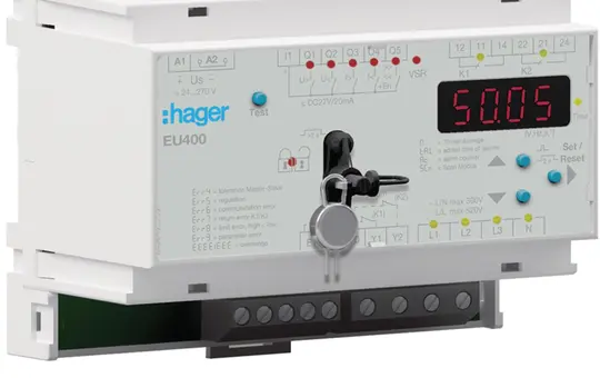 HAGER EU400 Spannungs- und Frequenzrelais NA Schutz nach VDE AR-N 4105