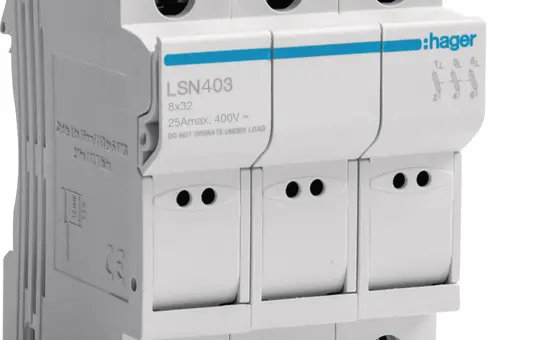 HAGER LSN403 Sicherungselement 3P, 25 A, 400 V, L32, 3 TE