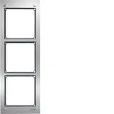 HAGER REM103X Rahmen modular 3/1, inklusive UP-Kasten | edelstahl matt