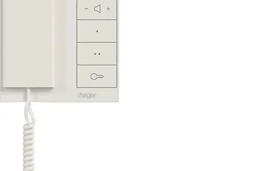 HAGER RTQ640X Innenstation Audio IP über 2-Draht, Handhörer, intercom speak | weiß