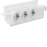 HAGER VZ00HW SCHUKO-Steckdose REG Volta 3-fach, drehbar, HWV im Austausch eines Schiebers