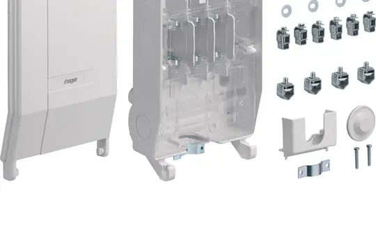 HAGER ZAN334C Hausanschlusskasten KH00 Baureihe K3 1x3 NH00, Polyesterdeckel