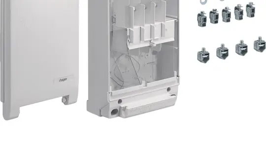 HAGER ZAN434C Hausanschlusskasten KH00 Baureihe K4 1x3 NH00, Regendach