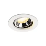 SLV 1009357 LED Deckeneinbauleuchte rund NUMINOS MOVE XS 6,9 W, 3000 K, 40° | weiß/chrom