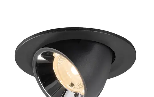 SLV 1009384 LED Deckeneinbauleuchte rund NUMINOS GIMBLE S 6,7 W, 2700 K, 40° | schwarz/chrom