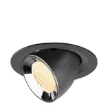 SLV 1009546 LED Deckeneinbauleuchte rund NUMINOS GIMBLE M 12 W, 2700 K, 40° | schwarz/chrom