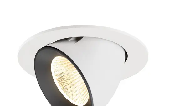 SLV 1009733 LED Deckeneinbauleuchte rund NUMINOS GIMBLE L 17 W, 3000 K, 40° | weiß/schwarz