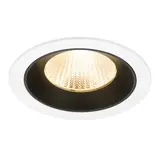 SLV 1009768 LED Deckeneinbauleuchte rund NUMINOS L 17 W, 2700 K, 40° | weiß/schwarz