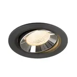 SLV 1009818 LED Deckeneinbauleuchte rund NUMINOS MOVE L 17 W, 2700 K, 55° | schwarz/chrom