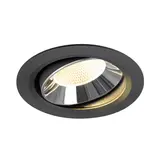 SLV 1009992 LED Deckeneinbauleuchte rund NUMINOS MOVE XL 24 W, 3000 K, 20° | schwarz/chrom