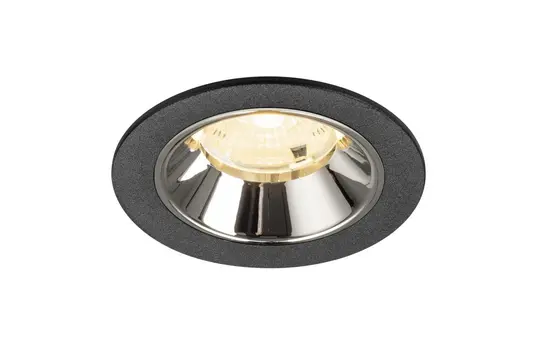 SLV 1009459 LED Deckeneinbauleuchte rund NUMINOS S 6,7 W, 3000 K, 55° | schwarz/chrom