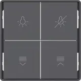 BERKER 81182126 Tasten für Tastsensormodul Serie Q 4-fach, bedruckt | anthrazit matt