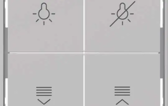 BERKER 81182224 Tasten für Tastsensormodul Serie Q 4-fach, beleuchtet | alu matt