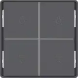 BERKER 81182226 Tasten für Tastsensormodul Serie Q 4-fach, beleuchtet | anthrazit matt