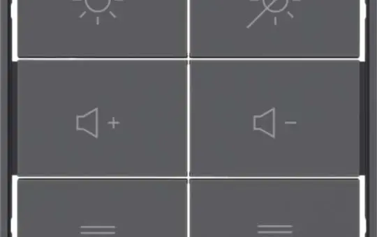 BERKER 81183126 Tasten für Tastsensormodul Serie Q 6-fach, bedruckt | anthrazit matt