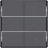 BERKER 81183226 Tasten für Tastsensormodul Serie Q 6-fach, beleuchtet | anthrazit matt