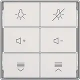 BERKER 81183229 Tasten für Tastsensormodul Serie Q 6-fach, beleuchtet | polarweiß matt