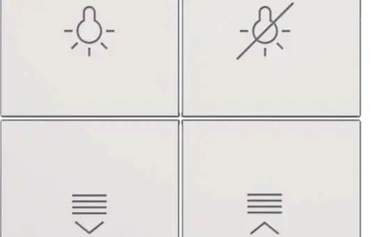 BERKER 81182289 Tasten für Tastsensormodul Serie S/B 4-fach, beleuchtet | polarweiß matt