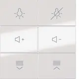 BERKER 81183180 Tasten für Tastsensormodul Serie S/B 6-fach, bedruckt | polarweiß glänzend