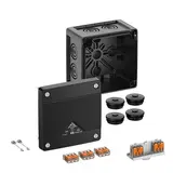 SPELSBERG Abox Pro SLK-4²/sw Abzweigkasten m. Kipphebelkl. Standard, bodenfixierte Klemmen | schwarz | 4 mm²