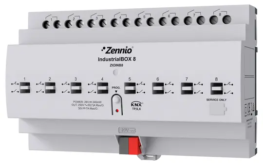 ZENNIO ZIOINB8 KNX-Schaltaktor IndustrialBOX 8-fach, Secure