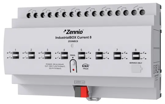 ZENNIO ZIOINBC8 KNX-Schaltaktor IndustrialBOX 8-fach, 20 A C-Last